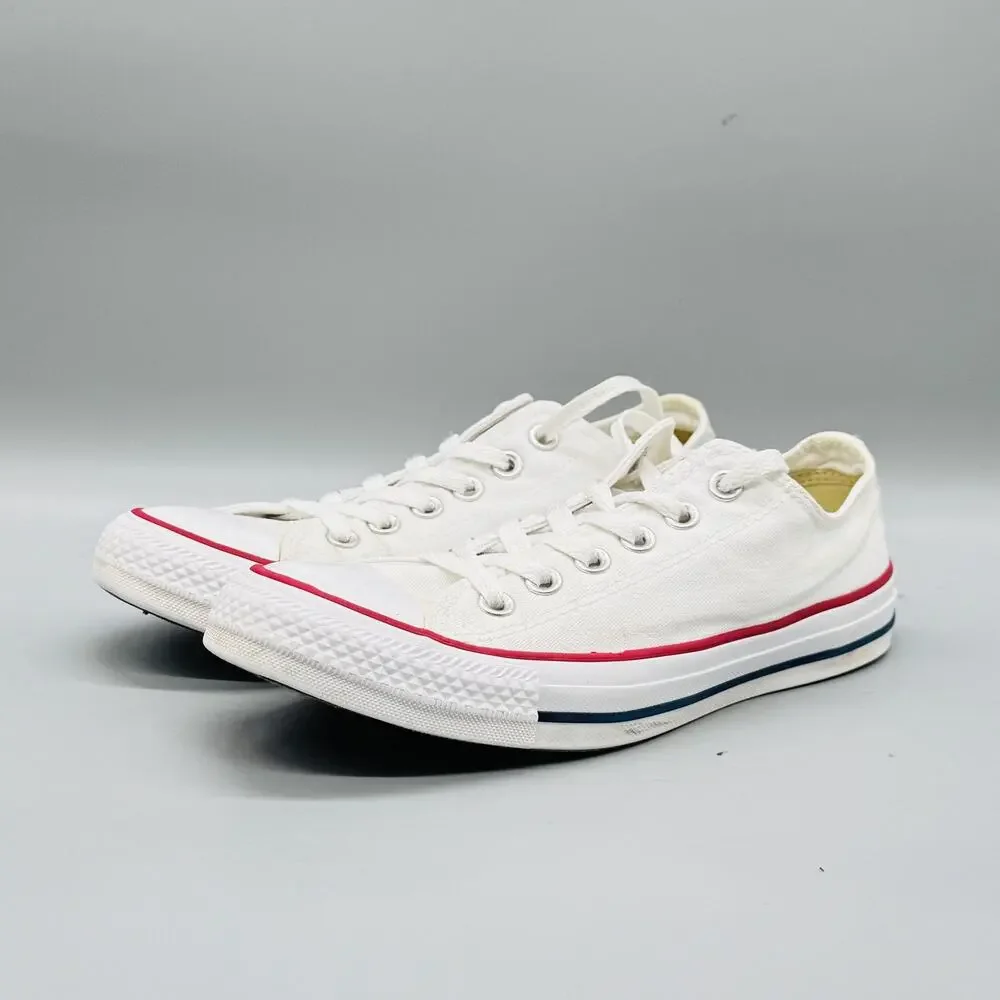 Converse Shoes Womens 7.5 White Canvas Chuck Taylor All Star Low Top Sneakers